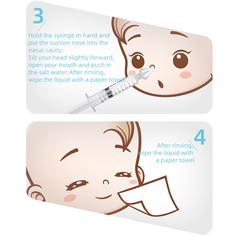 Infant Nasal Aspirator Cleaner Baby Nose Cleaner Syringe Tube Washer For Baby Care Nasal Washer Too 2