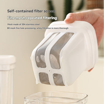 Yogurt Strainer Whey Separator Multifunctional Kitchen Sieve Tool Whole Grain Jar With Detachable S 3