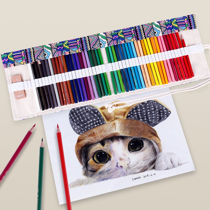 Kawaii Roll Colored Art Pencil Case School Student Supplies Cute Pencil Cases 4
