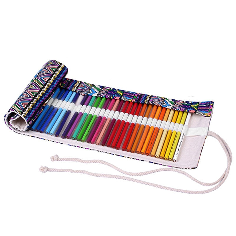Kawaii Roll Colored Art Pencil Case School Student Supplies Cute Pencil Cases 5