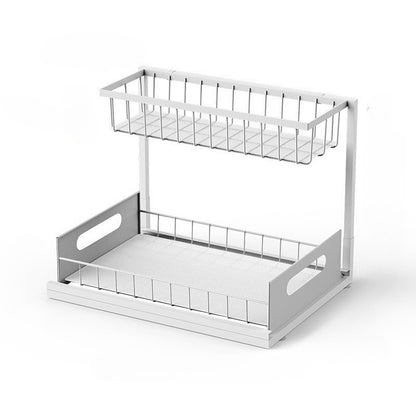 Under Sink Organizer Storage Shelves Pull Out Cabinet Storage Shelves Under Sink Storage 2