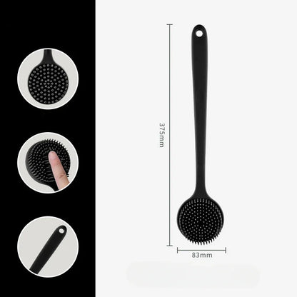 Shower Back Scrubber Brush With Silicone Deep Cleansing  Exfoliating Massage Long Handle 6