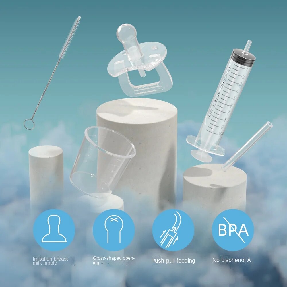 Liquid Dropper Feeder Baby Pacifier Medicine Dispenser Kit Oral Syringe For Toddler Health Feeding  3