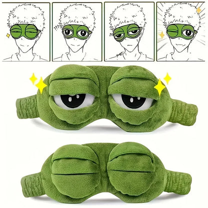 Frog Sleep Mask Cartoon Soft Portable Blindfold Travel Eyepatch For Women And Men Natural Sleeping  1
