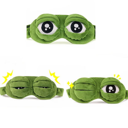 Frog Sleep Mask Cartoon Soft Portable Blindfold Travel Eyepatch For Women And Men Natural Sleeping  2