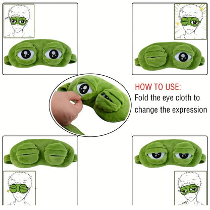 Frog Sleep Mask Cartoon Soft Portable Blindfold Travel Eyepatch For Women And Men Natural Sleeping  4