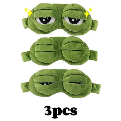 Frog Sleep Mask Cartoon Soft Portable Blindfold Travel Eyepatch For Women And Men Natural Sleeping  6