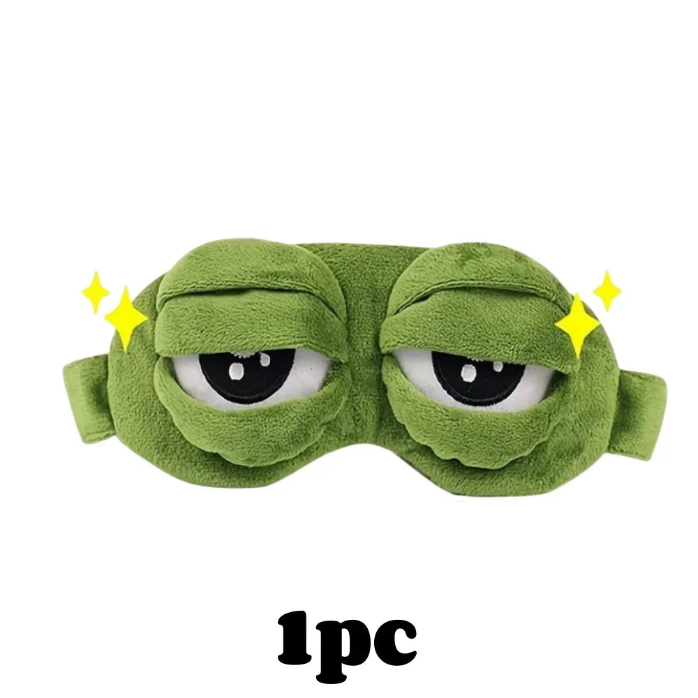 Frog Sleep Mask Cartoon Soft Portable Blindfold Travel Eyepatch For Women And Men Natural Sleeping  5