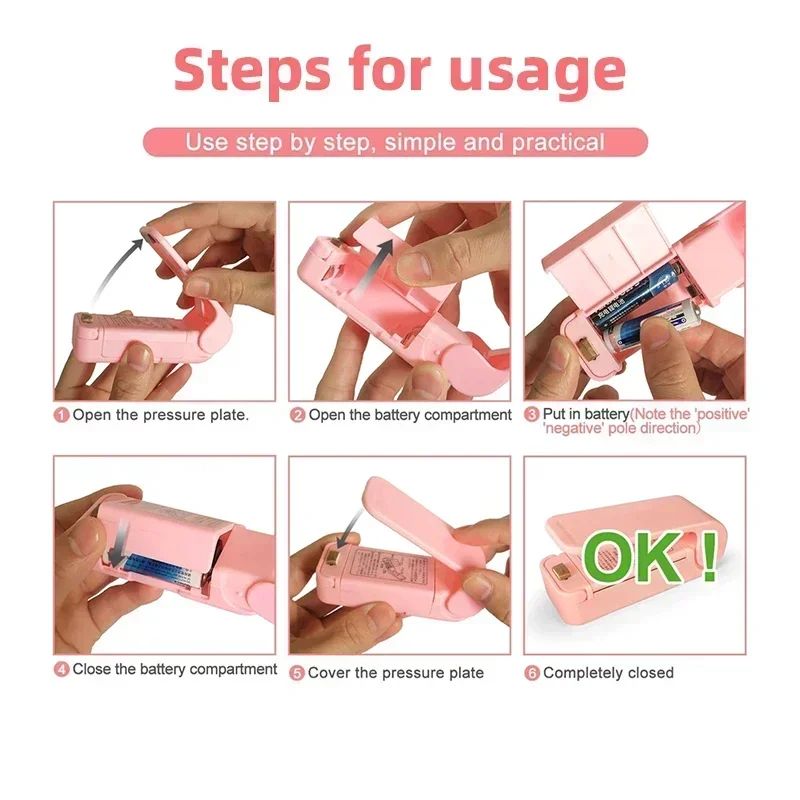 Mini Handheld FreshSeal Bag Resealer  Portable Snack  Food Bag Sealer 3