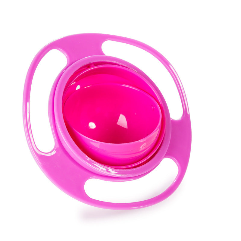 Childrens Rotary Balance Gyro Bowl Rotate Spill Proof Feeding Dish For Baby Training 8