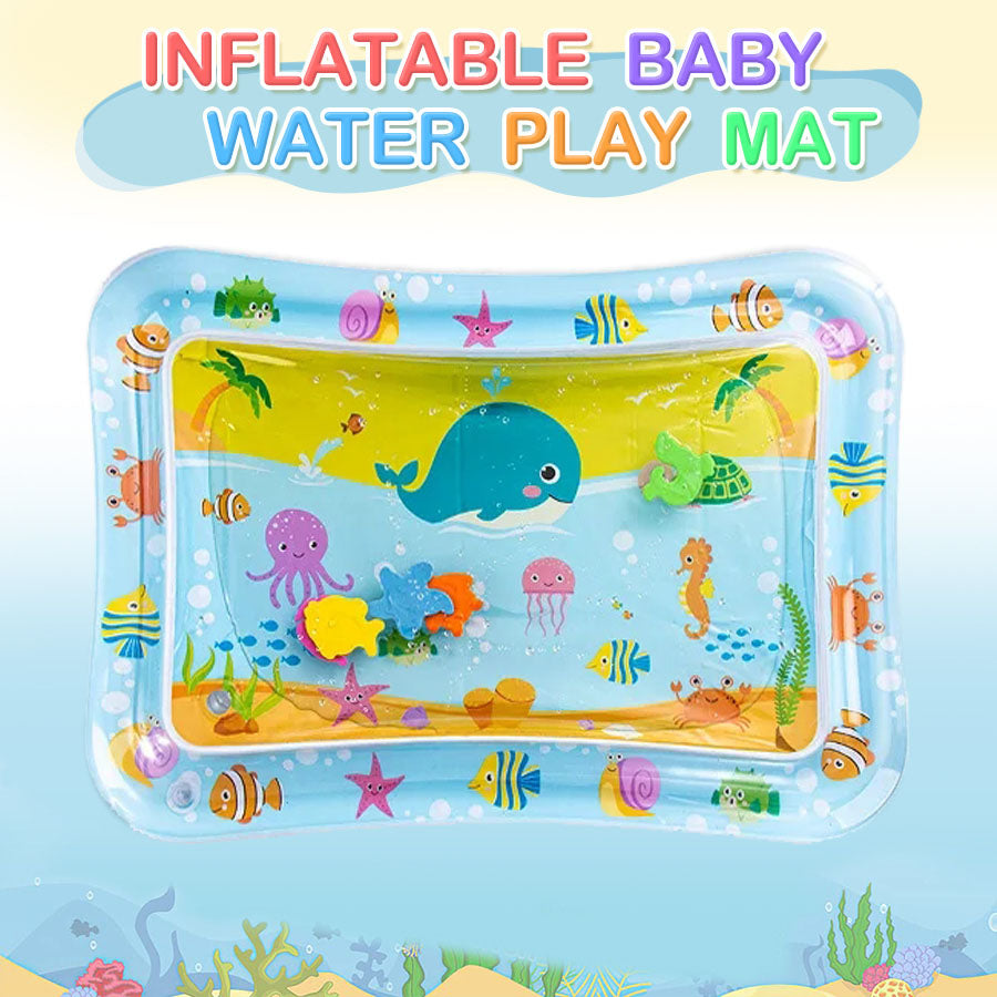 Inflatable Baby Water Play Mat, Cushion PVC, Toddler Tummy Time Pad, Early Education Activity Toy for Kids