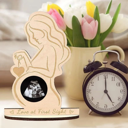 Pregnant Mother Ultrasound Sonogram Frame Wooden Baby Photo Souvenir Ideal Gift For Expecting Moms 1