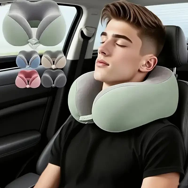 Travel-Ready U-Shaped Neck Pillow – Ergonomic Comfort for Travel & Office Naps
