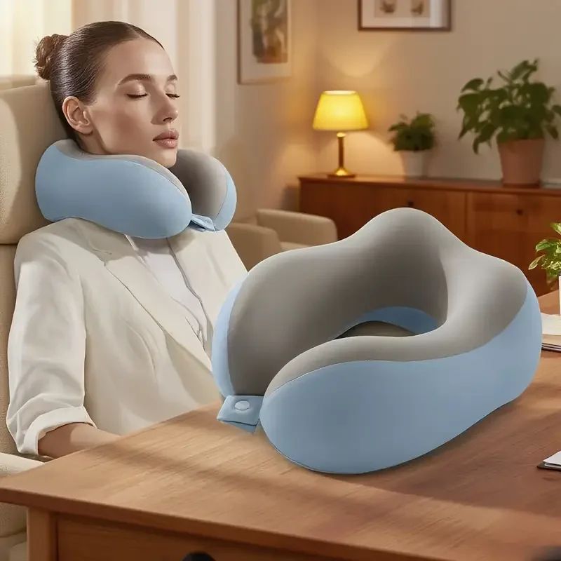 TravelReady UShaped Neck Pillow  Ergonomic Comfort For Travel  Office Naps 4