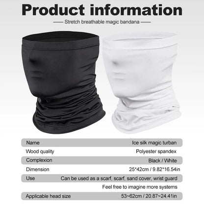 Breathable Fishing Training Sport UV Face Scarf Neck Gaiter Cycling Mask for Summer Sweat Absorption