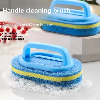 Household Cleaning Brush With Handle Sponge For Easy Kitchen And Bathroom Cleaning Tile Window Toil 1