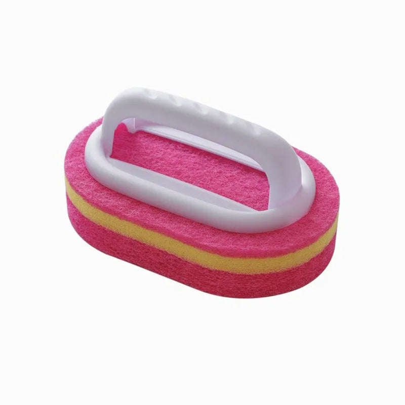 Household Cleaning Brush With Handle Sponge For Easy Kitchen And Bathroom Cleaning Tile Window Toil 6