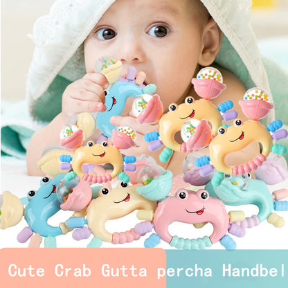 Early Development Crab Rattle Baby Toys, Random Color Teether for Newborn Babies
