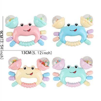 Early Development Crab Rattle Baby Toys, Random Color Teether for Newborn Babies