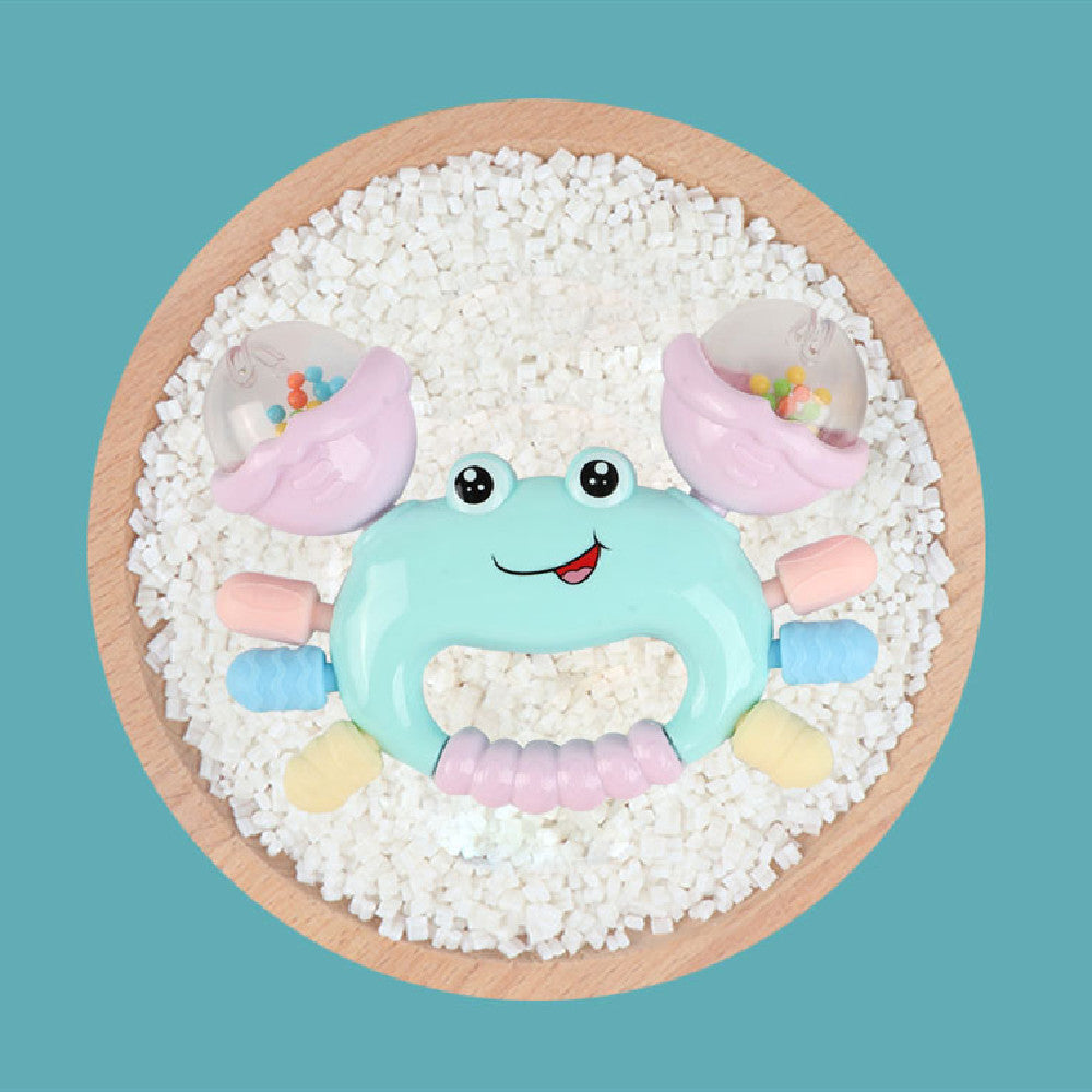 Early Development Crab Rattle Baby Toys, Random Color Teether for Newborn Babies