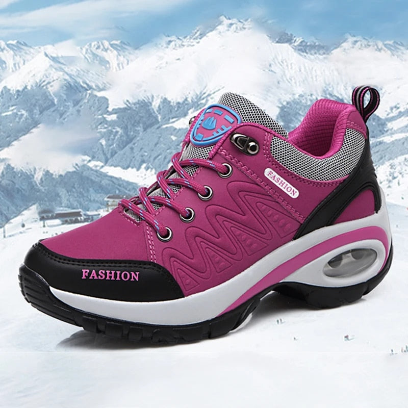 Comfortable Ladies Sneakers Breathable Platform Shoes Fashion Lace Up Casual Boots For Women Outdoo 1