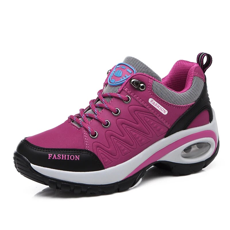 Comfortable Ladies Sneakers Breathable Platform Shoes Fashion Lace Up Casual Boots For Women Outdoo 8