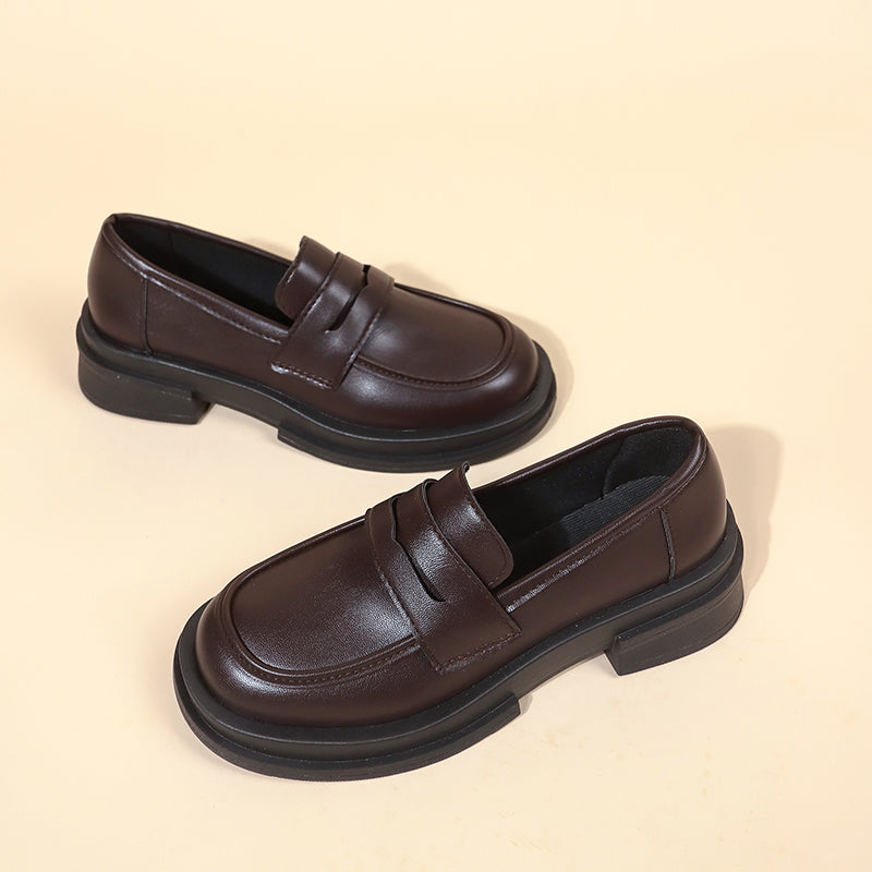 Fashionable Cosplay Lolita Platform Shoes for College Students Women Black Coffee