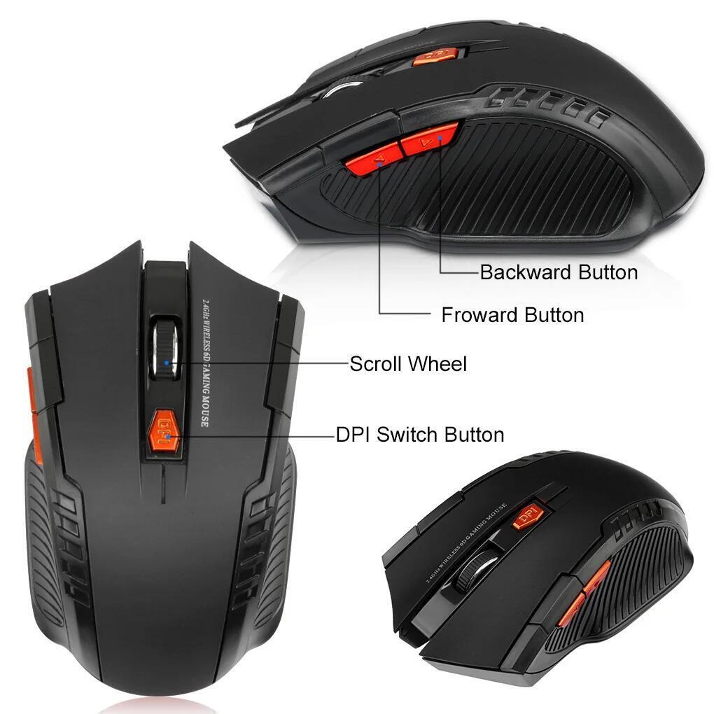 Wireless Mouse for Computer, Optical Mice with USB Receiver for Laptop, Gaming Mouse