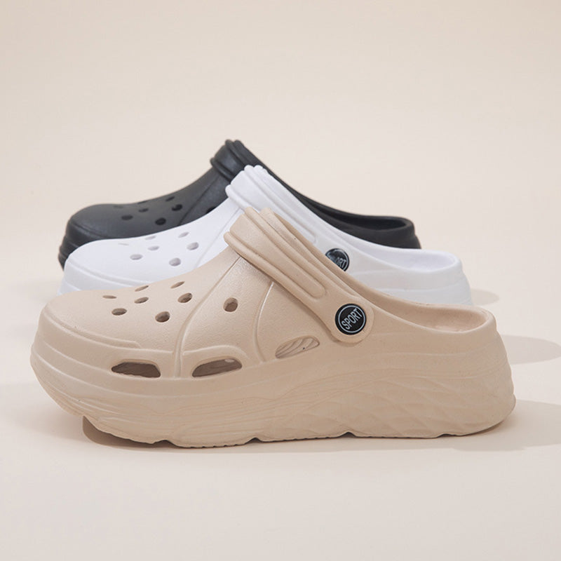 Womens Summer Platform Sandals Eva Clogs With Thick Sole Non Slip Beach Shoes For Women Hollow Out  5