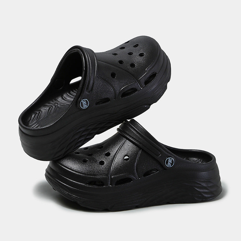 Womens Summer Platform Sandals Eva Clogs With Thick Sole Non Slip Beach Shoes For Women Hollow Out  8