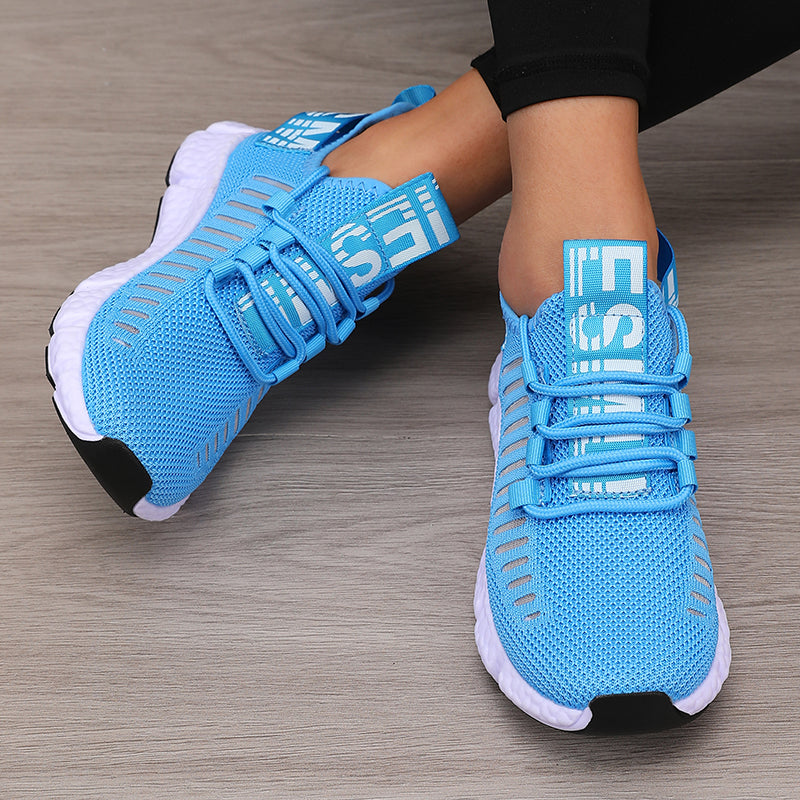 Breathable Womens Sports Platform Shoes For Outdoor Hiking Comfortable Walking Casual Trendy Design 4