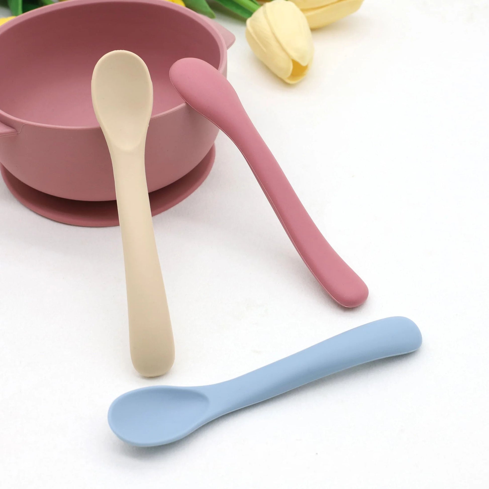 Baby Silicone Soft Feeding Spoon Set For Infants And Toddlers 4