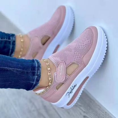 Canvas Sneakers For Women Platform Tennis Shoes Hollow Out Casual Ladies Sport Shoes Female 7