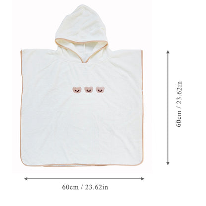 Cute Cartoon Animal Baby Bathrobe Hooded Soft Coral Velvet Towel For Toddlers 3