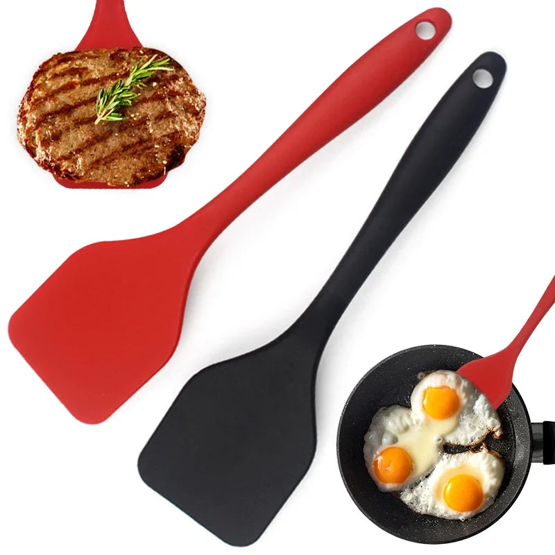 Silicone Non-stick Cooking Spatula, Dense Shovel for Frying Fish and Omelette, Kitchen Tool