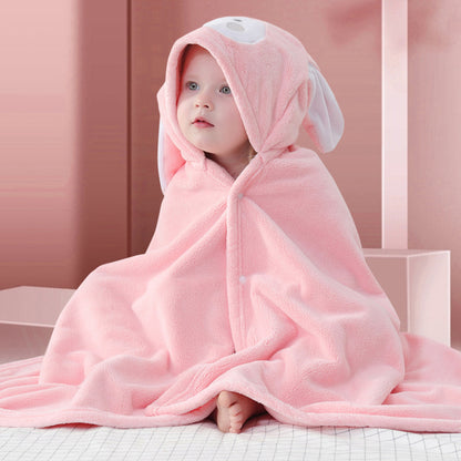 Newborn Super Soft Baby Hooded Bathrobe Towel Blanket For Toddlers Boys Girls 3