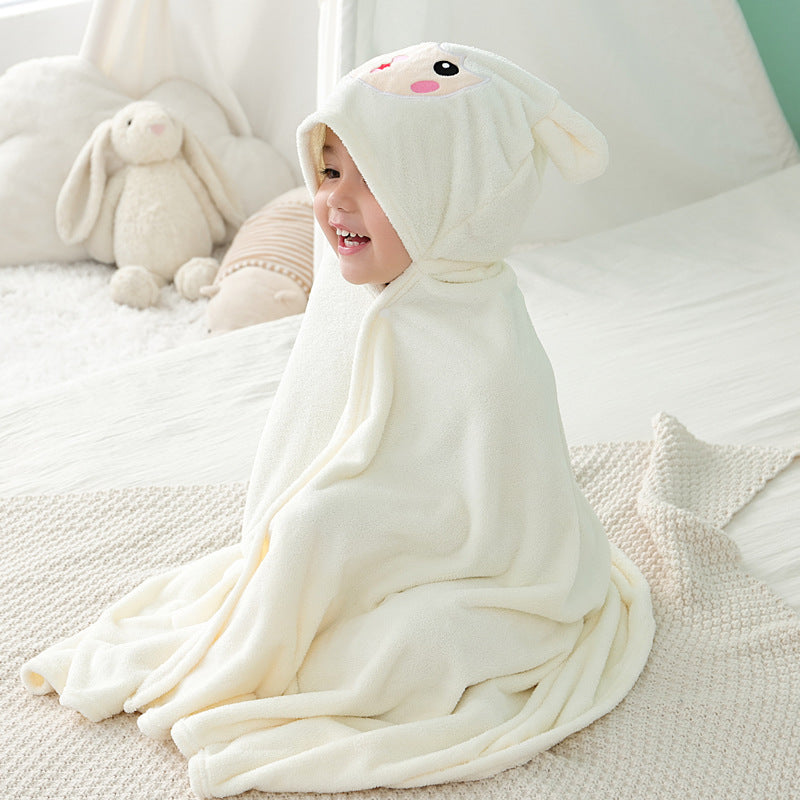 Newborn Super Soft Baby Hooded Bathrobe Towel Blanket For Toddlers Boys Girls 5