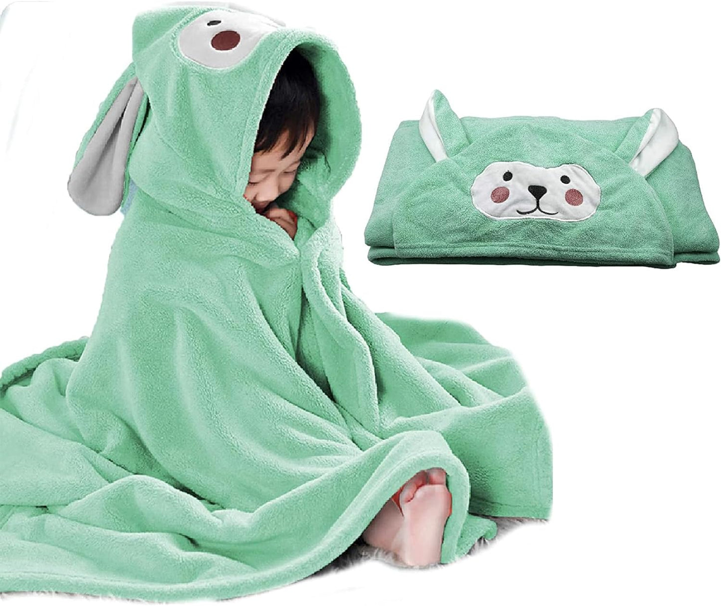 Newborn Super Soft Baby Hooded Bathrobe Towel Blanket For Toddlers Boys Girls 7