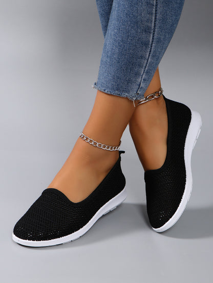 Womens Breathable Mesh Flat Shoes Casual Sneakers Shoes For Summer Comfort 1