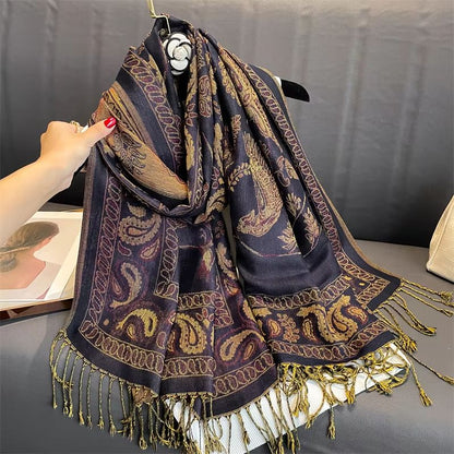 Luxury Cashmere Pashmina Shawl Winter Scarf For Women 5