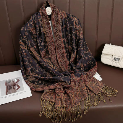 Luxury Cashmere Pashmina Shawl Winter Scarf For Women 16
