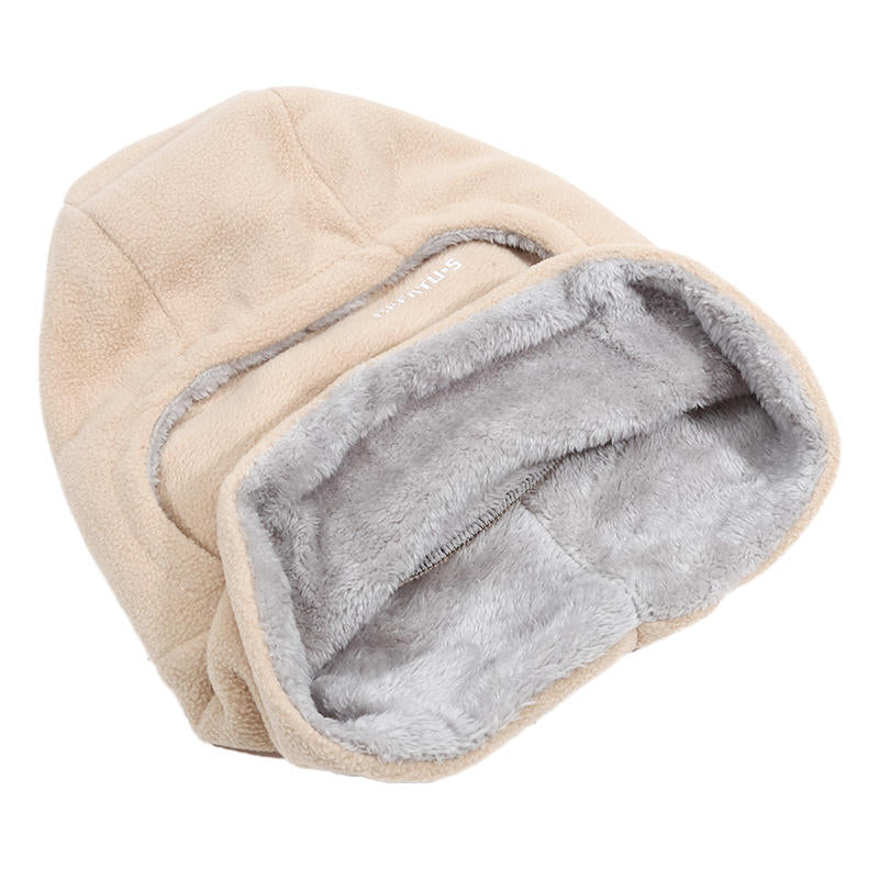 Warm Fleece Winter Motorcycle Balaclava, Full Face Windproof Ski Mask Cap, Outdoor Riding Cover Hat
