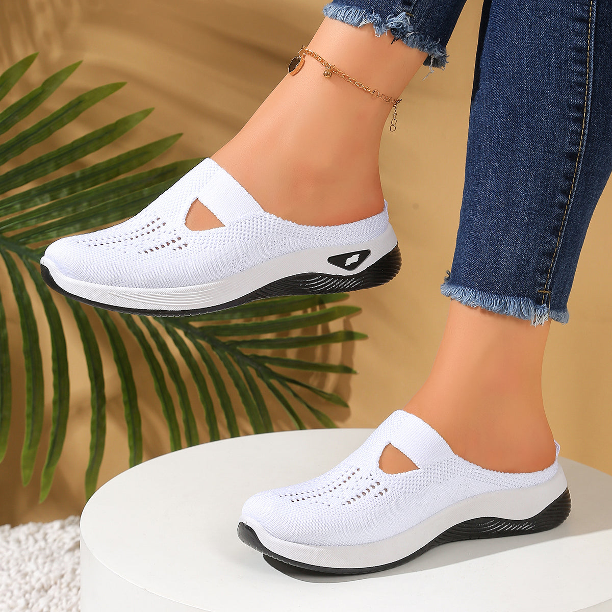 Comfortable Women Shoes For Home Vent One Foot Half Slipper Womens Summer Shoes 1