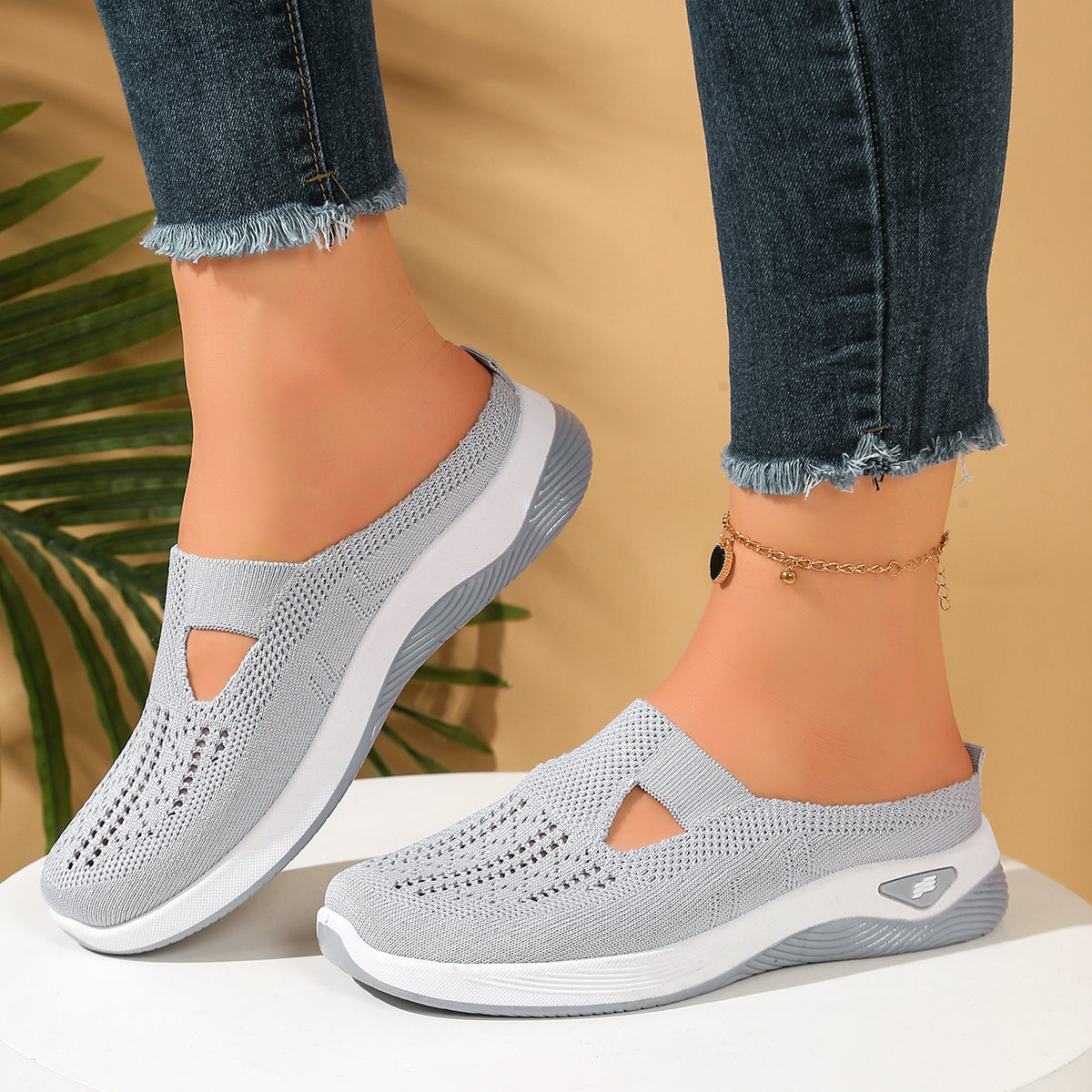 Comfortable Women Shoes For Home Vent One Foot Half Slipper Womens Summer Shoes 3