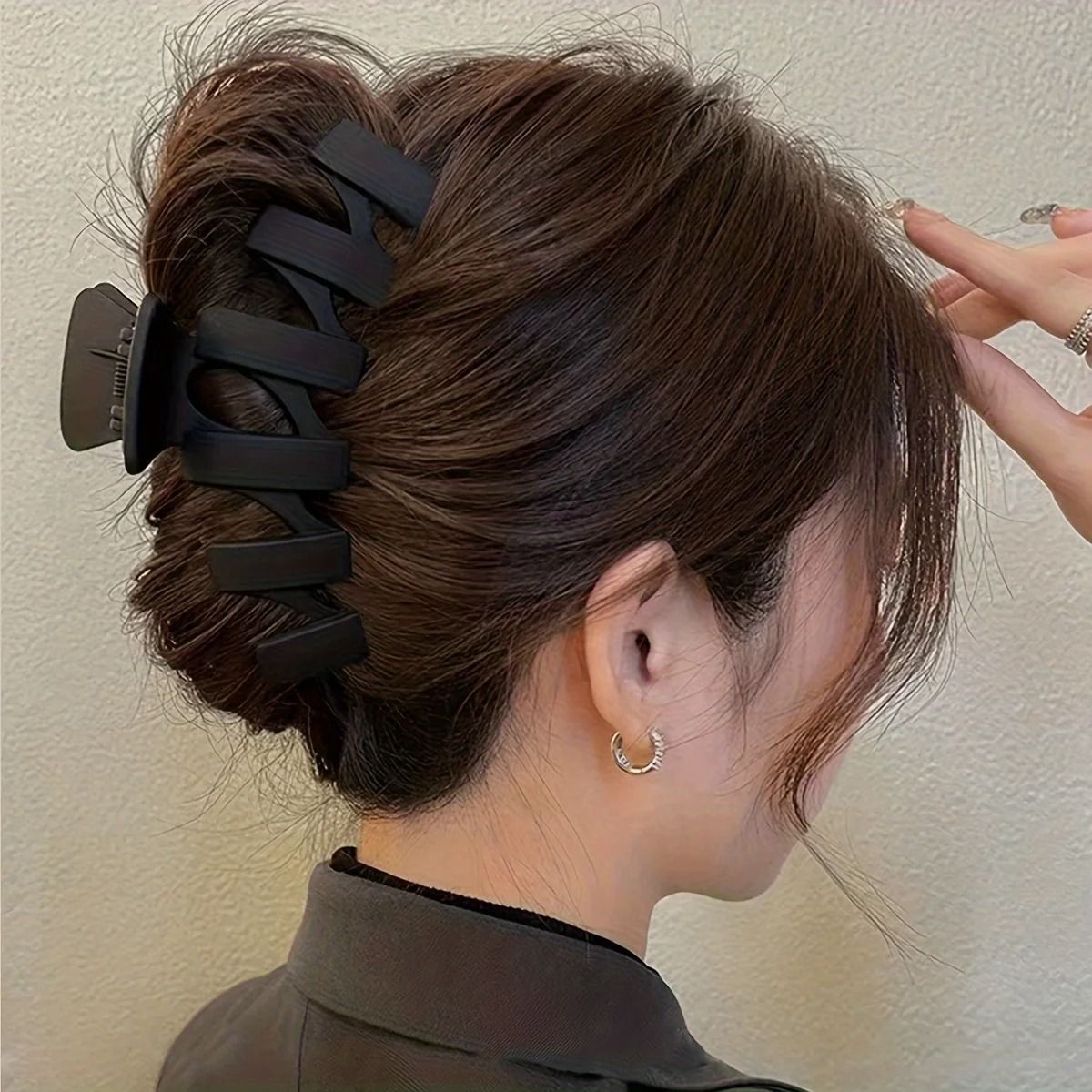 Women Frosted Hair Clip Set High End Shark Clip Headwear 5