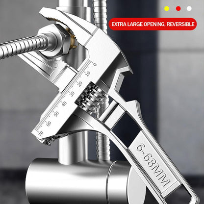 Universal Adjustable Wrench Large Opening Pipe Tool MultiFunctional Home Repair Nut Key Spanner For 3