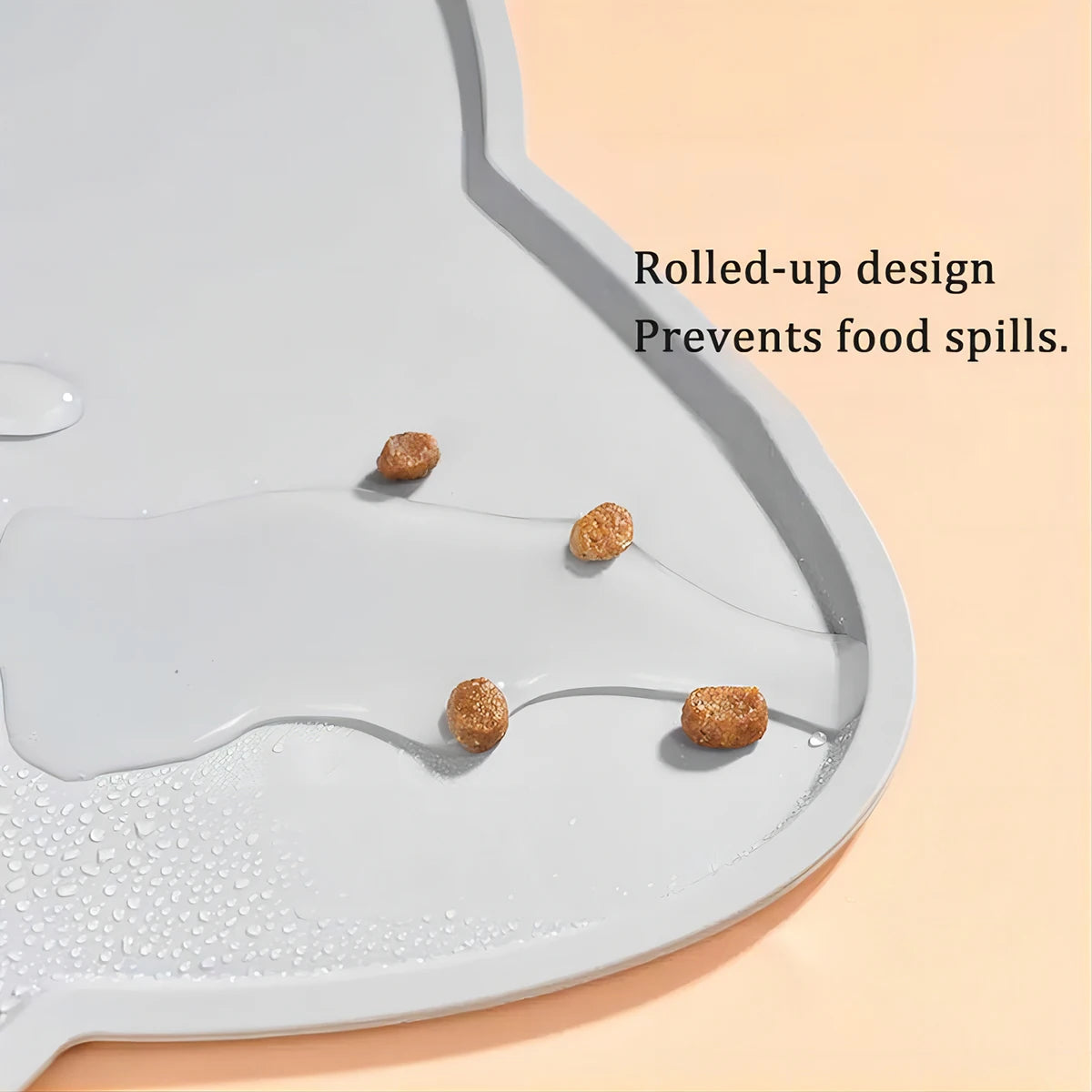 Pet Silicone Food Mat Waterproof Anti-Slip Easy to Clean, Universal Tableware Mat for Cats and Dogs