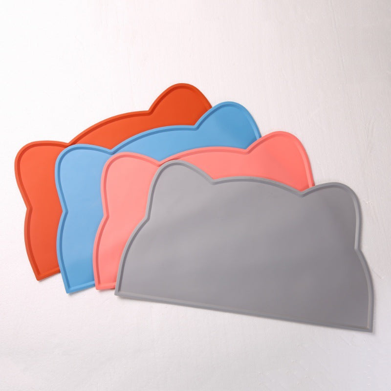 Pet Silicone Food Mat Waterproof Anti-Slip Easy to Clean, Universal Tableware Mat for Cats and Dogs