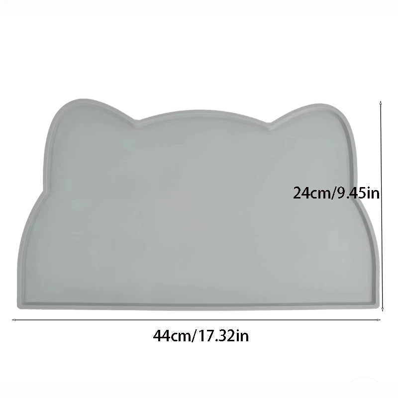 Pet Silicone Food Mat Waterproof Anti-Slip Easy to Clean, Universal Tableware Mat for Cats and Dogs