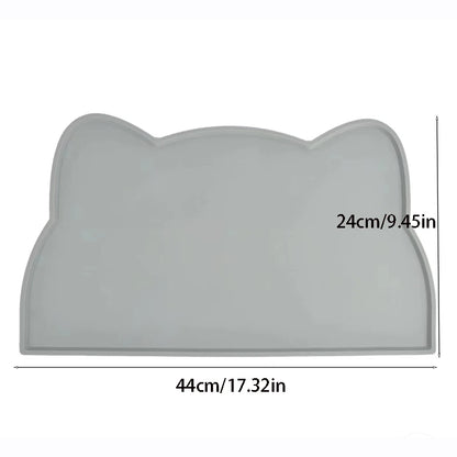 Pet Silicone Food Mat Waterproof Anti-Slip Easy to Clean, Universal Tableware Mat for Cats and Dogs